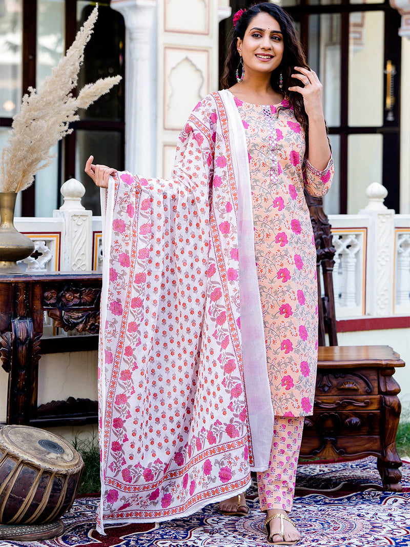 Women Kurta Pant Dupatta Set