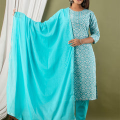 Women Kurta Pant Dupatta Set
