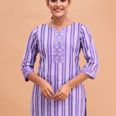 Women Cotton Printed Short Kurti