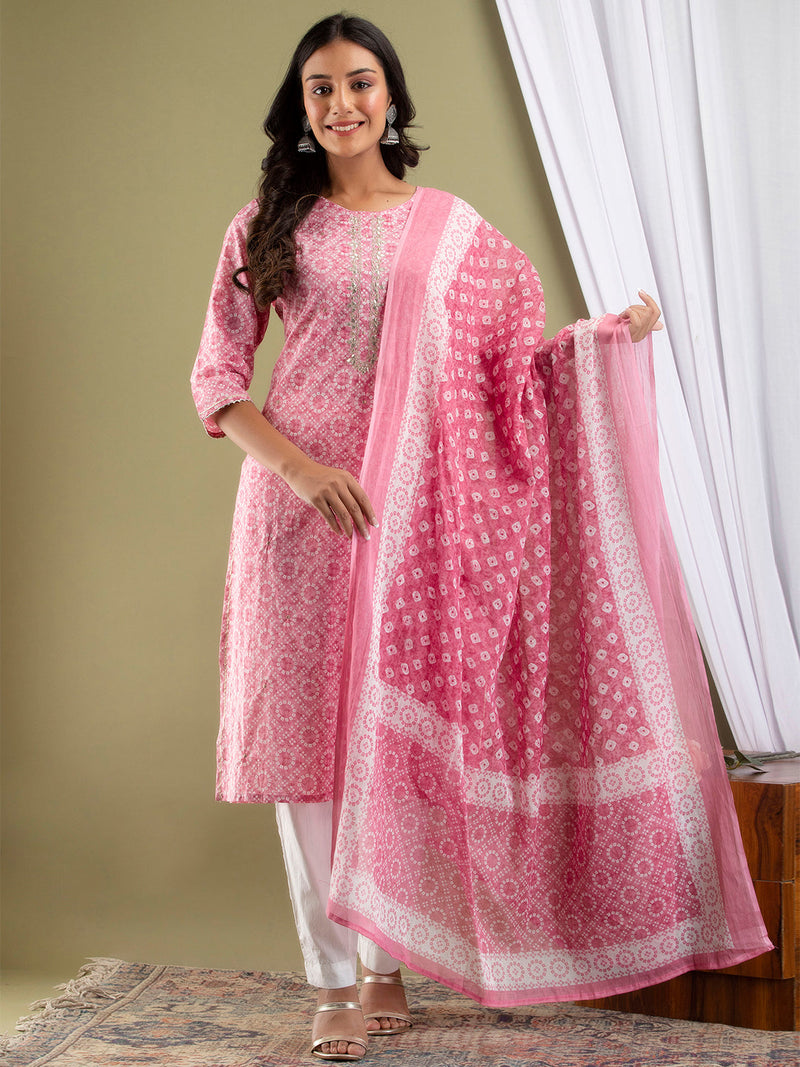 Women Kurta Pant Dupatta Set