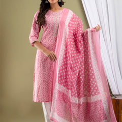 Women Kurta Pant Dupatta Set