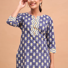 Women Cotton Printed Short Kurti