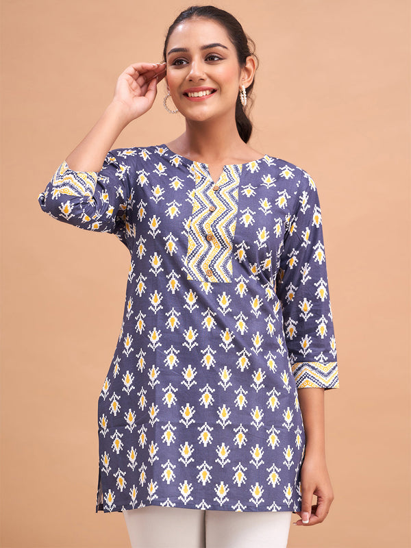 Women Cotton Printed Short Kurti