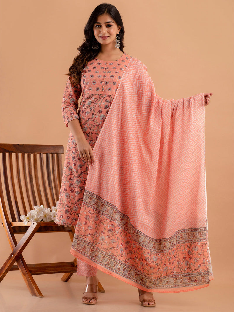Women Kurta Pant Dupatta Set
