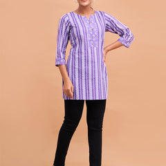 Women Cotton Printed Short Kurti