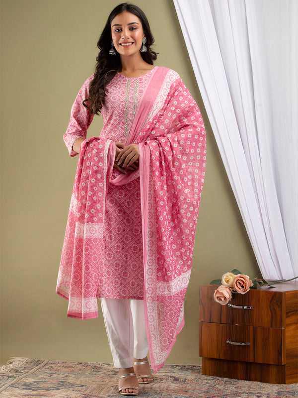 Women Kurta Pant Dupatta Set