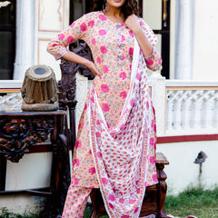 Women Kurta Pant Dupatta Set