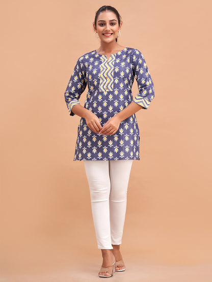 Women Cotton Printed Short Kurti