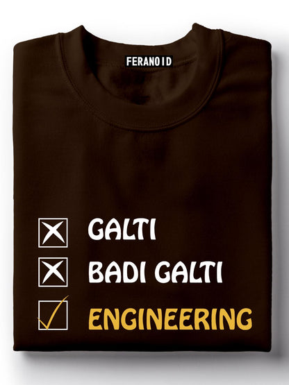 Galti Engineering Brown T-Shirt
