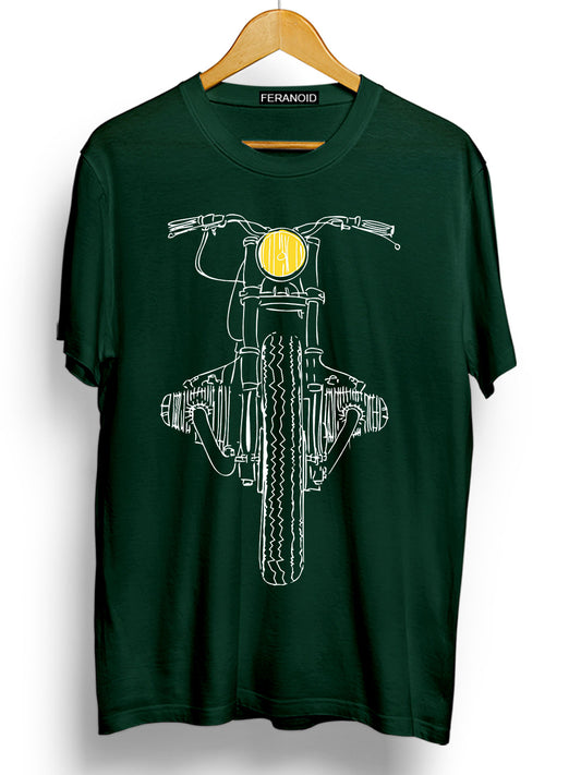 ENFIELDBIKE Green Half Sleeve T-Shirt