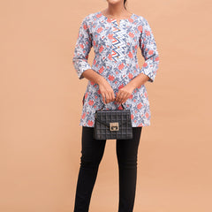 Women Cotton Printed Short Kurti