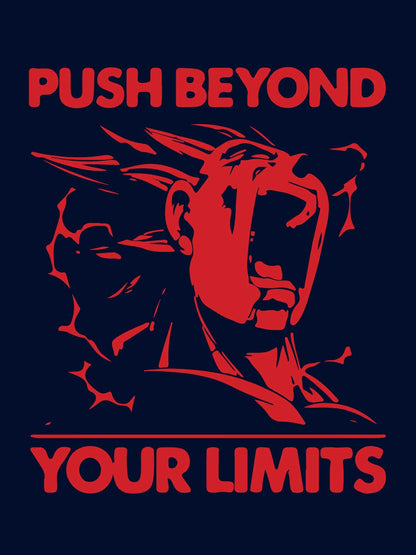 Push Beyound Your Limits Blue T-Shirt