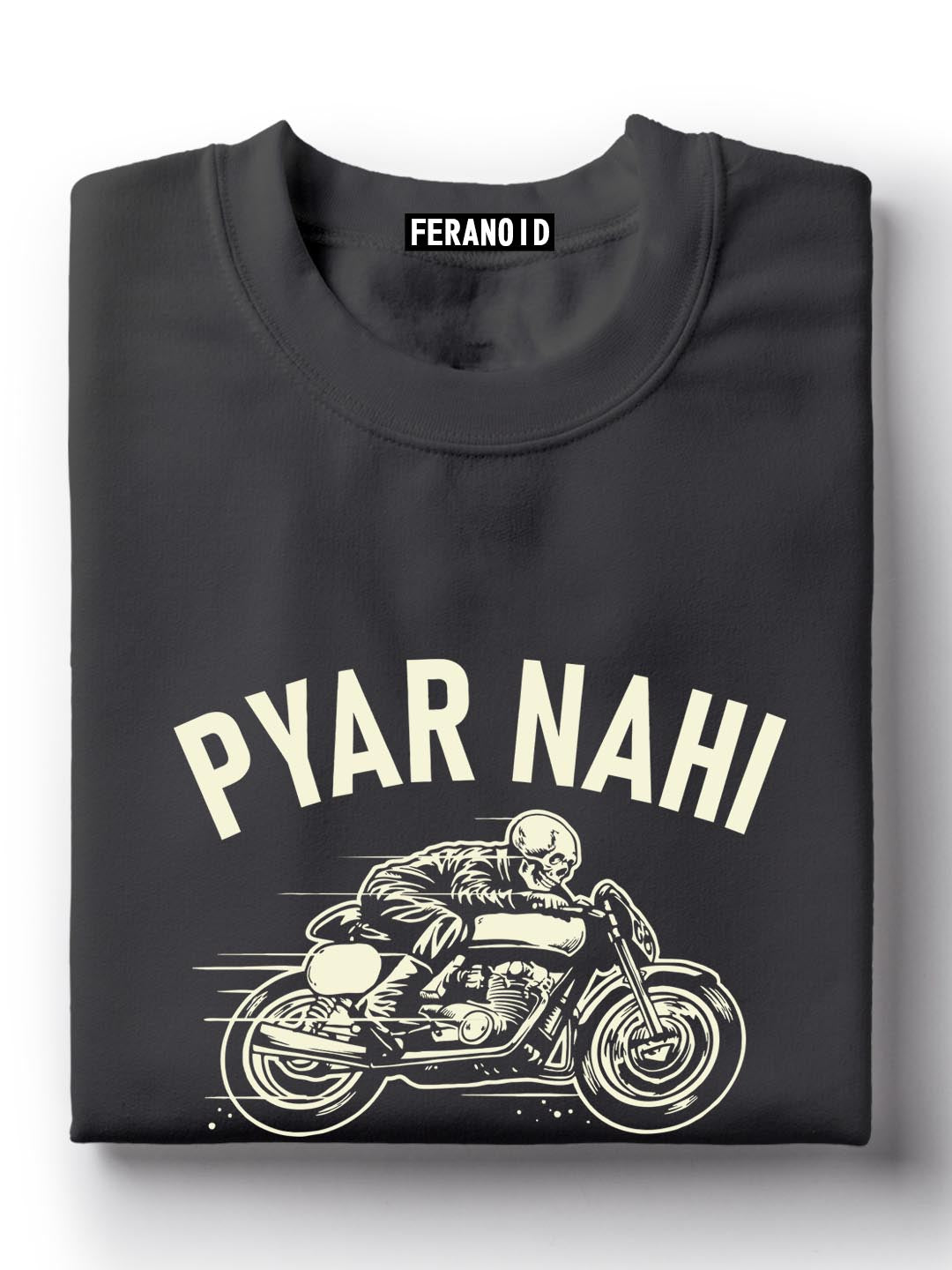 Pyaar Nahi Raftaar Chahiye Grey T-Shirt