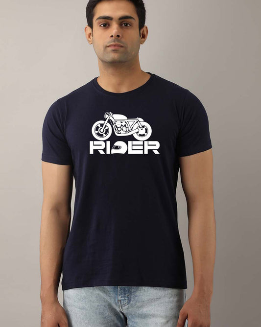 Rider Blue Half Sleeve T-shirt