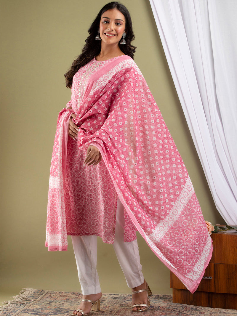 Women Kurta Pant Dupatta Set