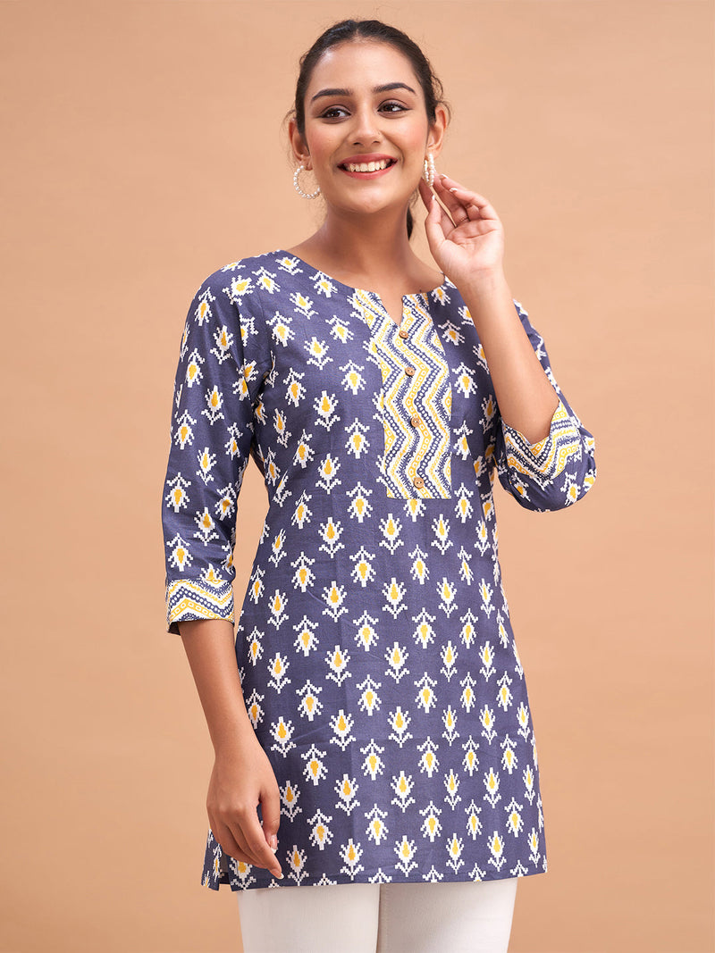 Women Cotton Printed Short Kurti