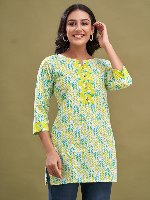 Women Cotton Printed Short Kurti