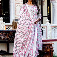 Women Kurta Pant Dupatta Set