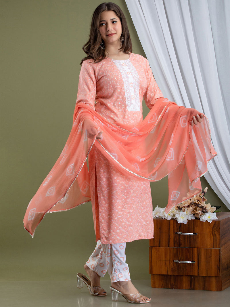Women Kurta Pant Dupatta Set