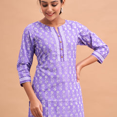 Women Cotton Printed Short Kurti