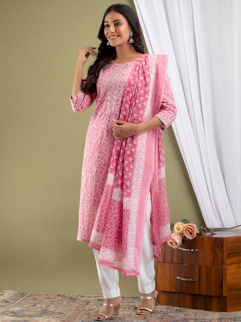 Women Kurta Pant Dupatta Set