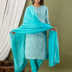 Women Kurta Pant Dupatta Set