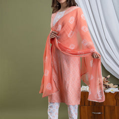 Women Kurta Pant Dupatta Set