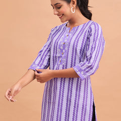 Women Cotton Printed Short Kurti