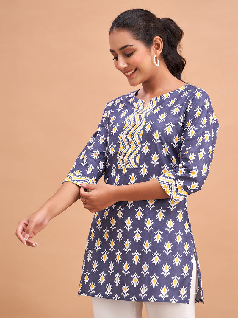 Women Cotton Printed Short Kurti