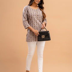 Floral Printed Pure Cotton Kurti
