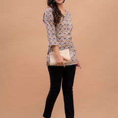 Floral Printed Pure Cotton Kurti