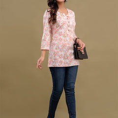 Floral Printed Pure Cotton Kurti
