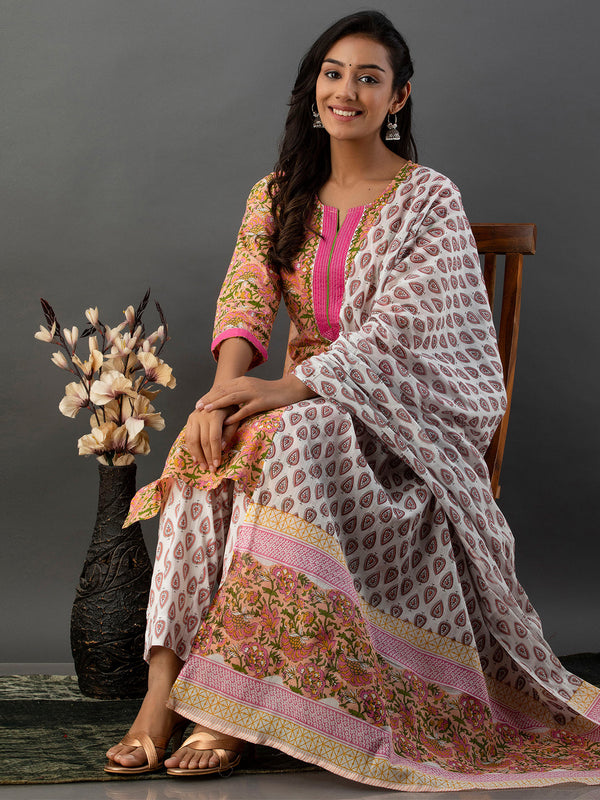 Women Kurta Pant Dupatta Set