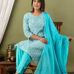 Women Kurta Pant Dupatta Set