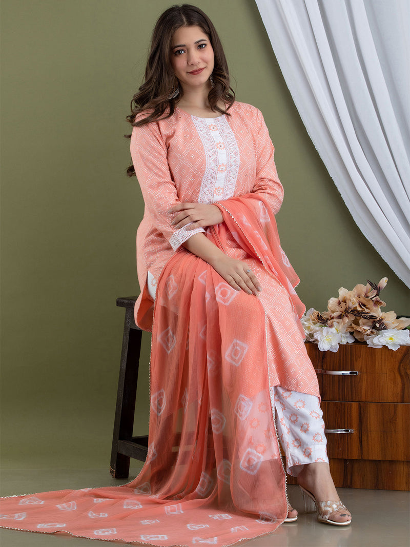 Women Kurta Pant Dupatta Set