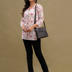 Floral Printed Pure Cotton Kurti