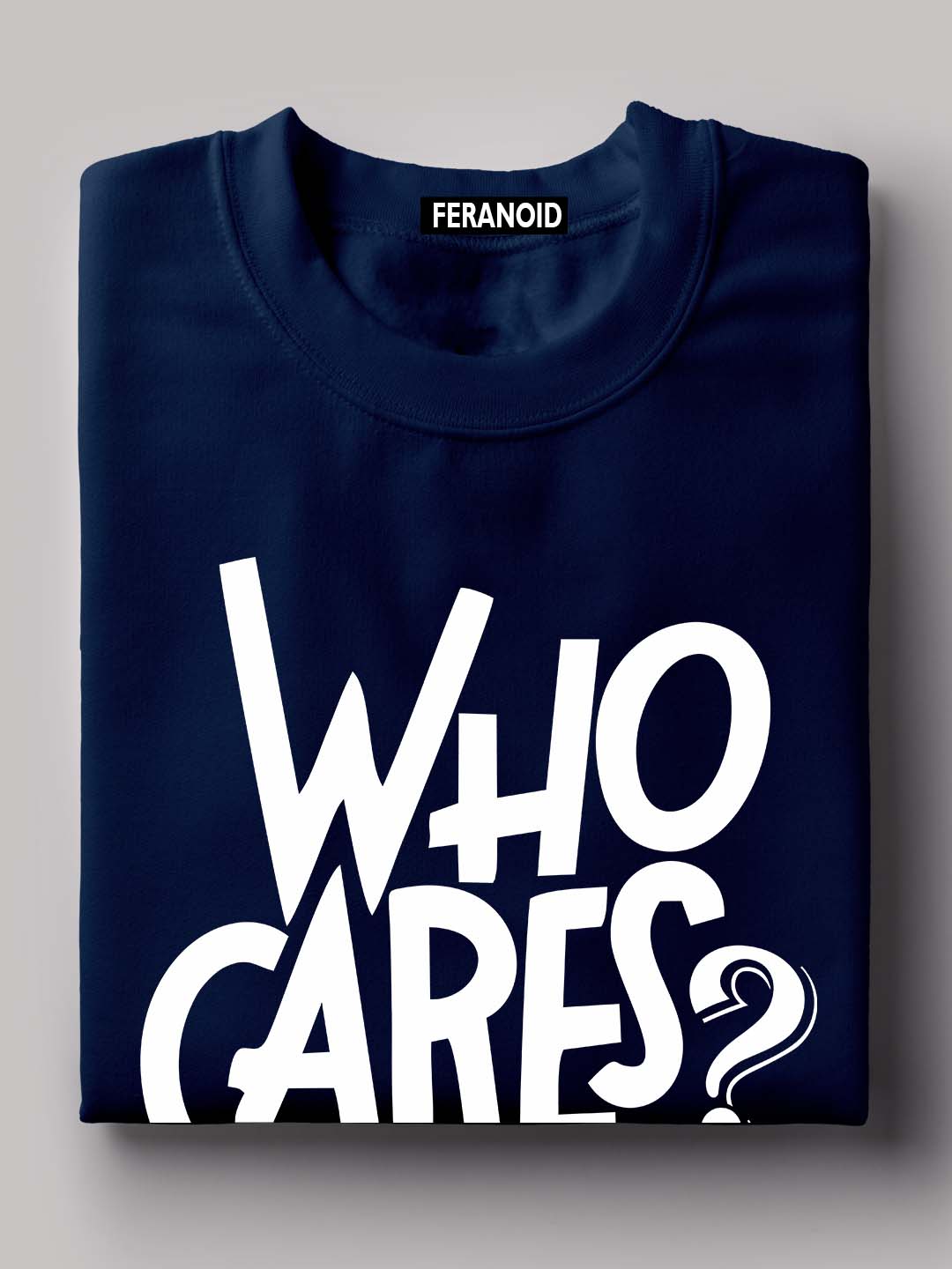 Who Cares Blue T-Shirt