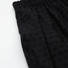 Black Women's Embroidered Co-ord Set - Viscose Fabric Full Sleeve Shirt and Pant