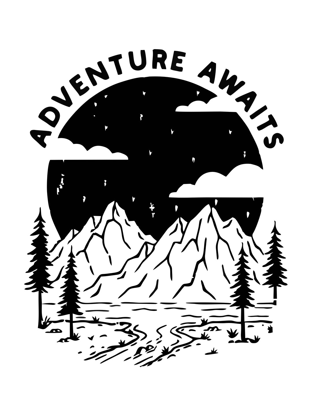 Adventure Awaits White T-Shirt