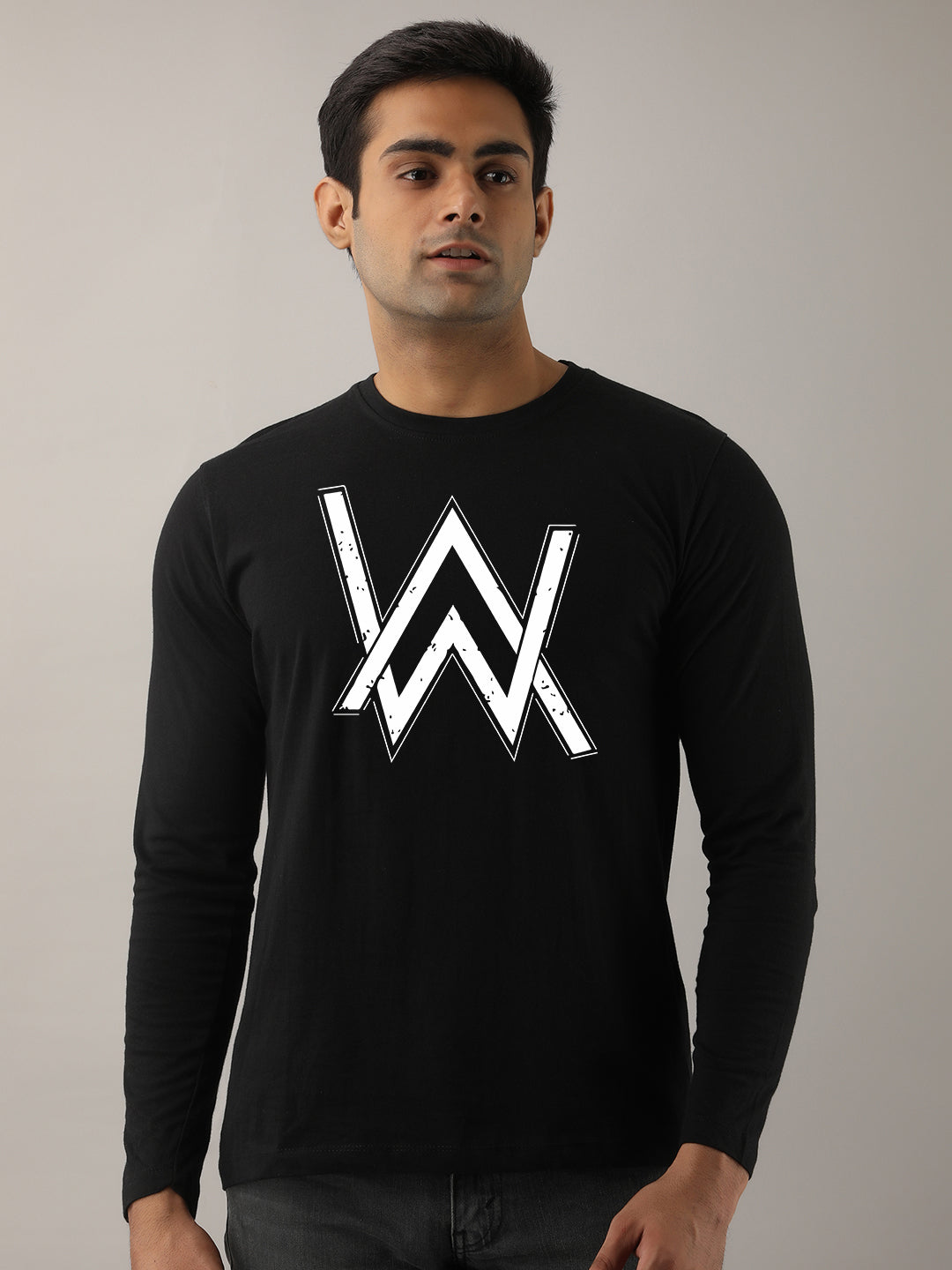 ALAN WALKER BLACK FULL SLEEVES T-SHIRT