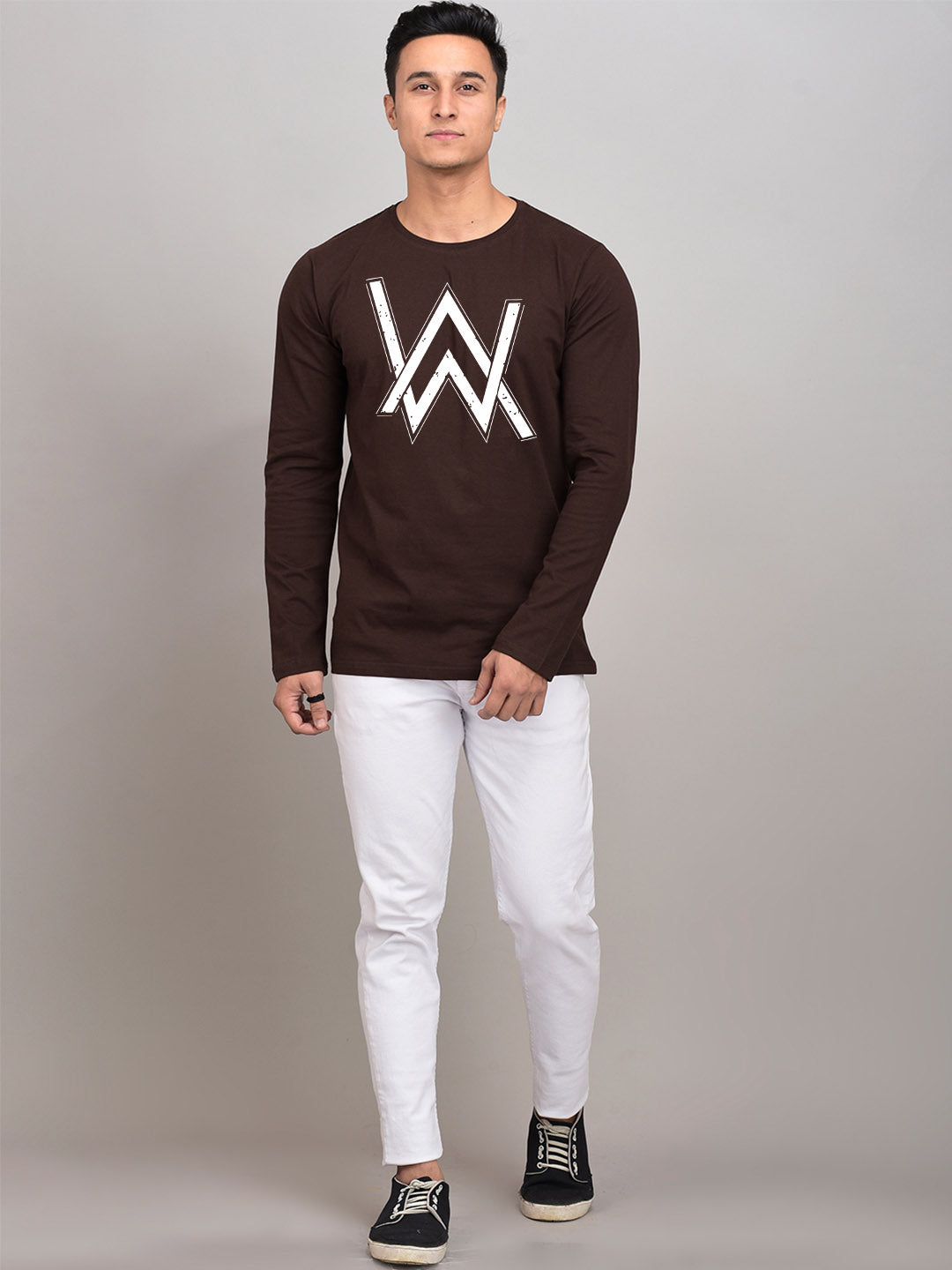 Alan Walker Grey Full Sleeves T-Shirt