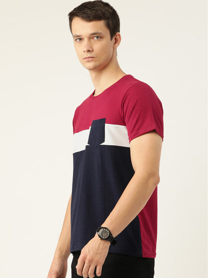 Cb Maroon Blue T-Shirt