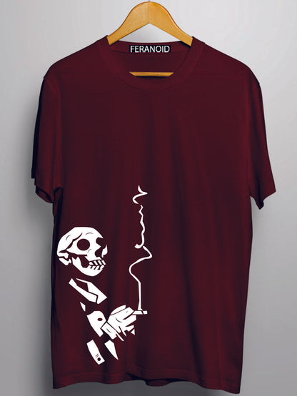 EVIL SMOKE MAROON T-SHIRT