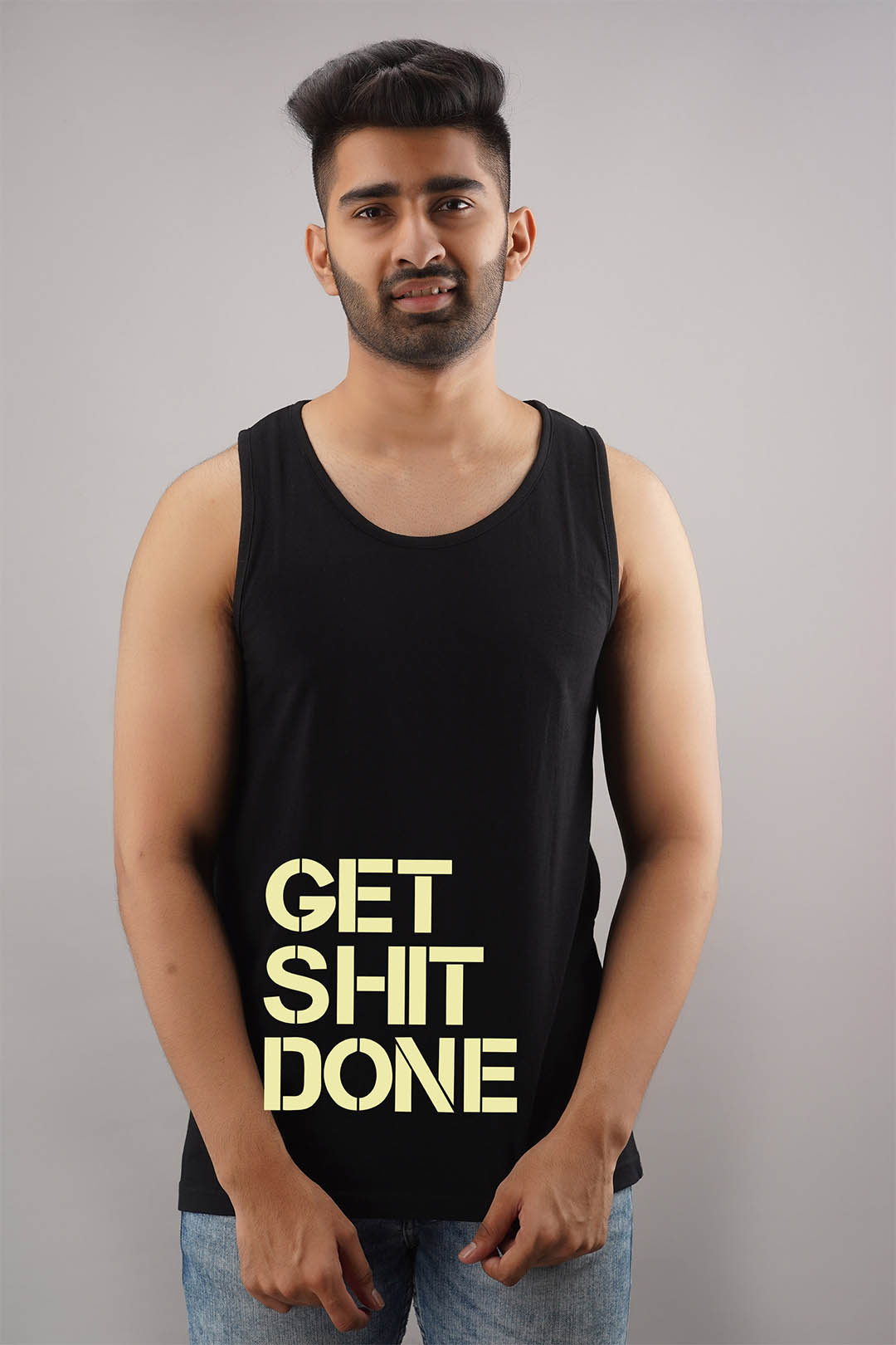 Get Shit Done Black Sleeveless T-Shirt