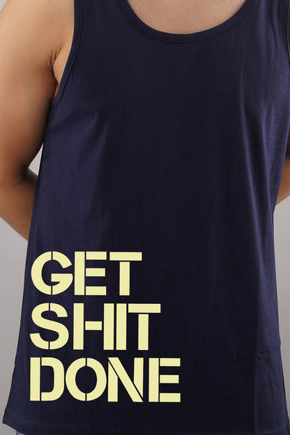 Get Shit Done Black Sleeveless T-Shirt