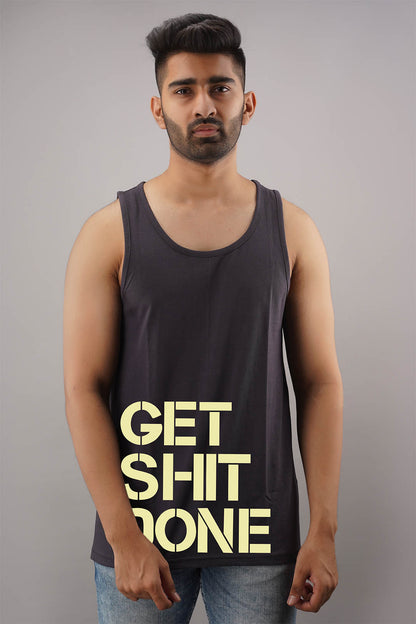 Get Shit Done Black Sleeveless T-Shirt