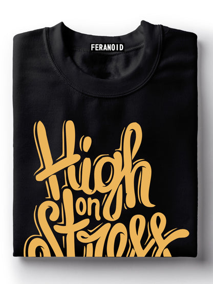 High On Stress Black T-Shirt