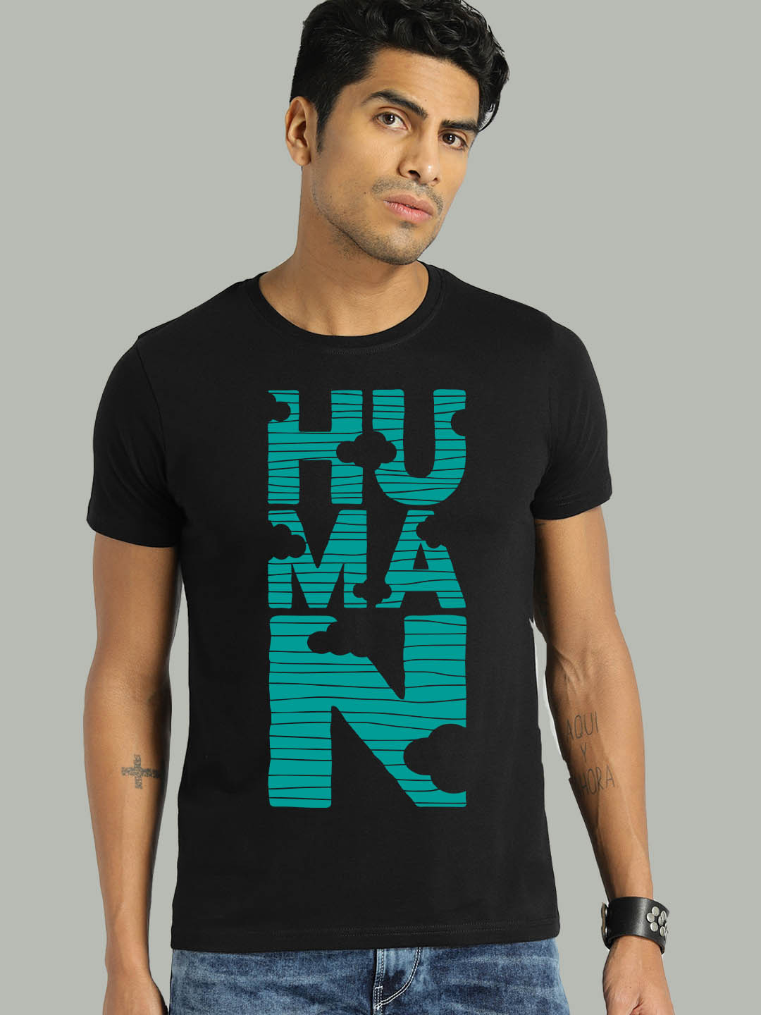 Human Black T-Shirt