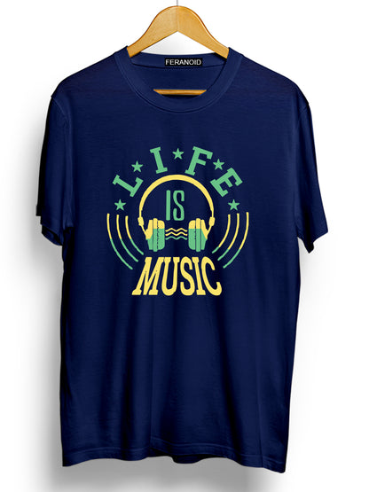 LIFE IS MUSIC HEADPHONE T-SHIRT