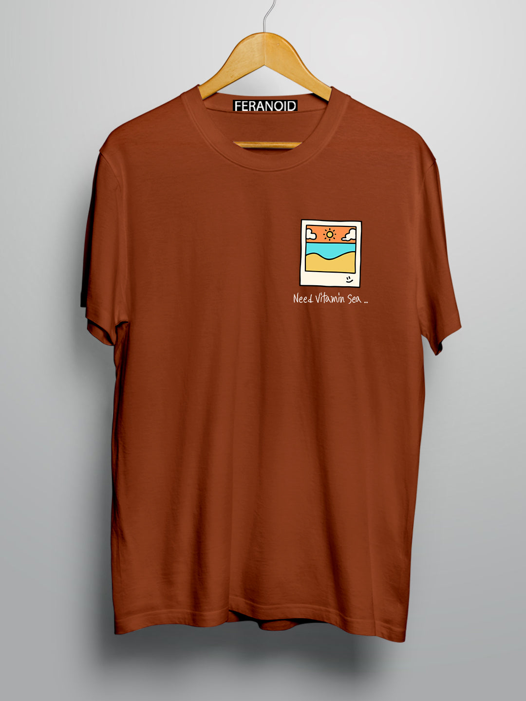 Need Vitamin Sea Rust Brown T-shirt